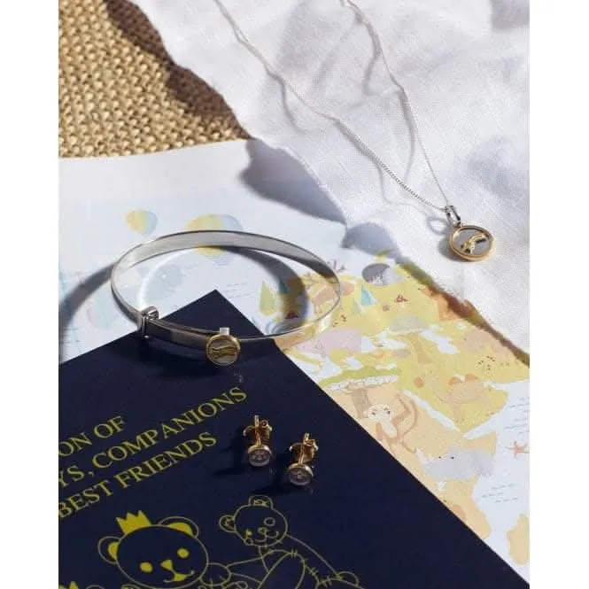 Teddy Bear Yellow Gold Plating Diamond Pendant P5300