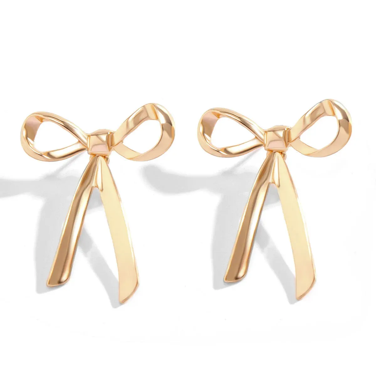 TEEK - Cute Plated Bowknot Earrings