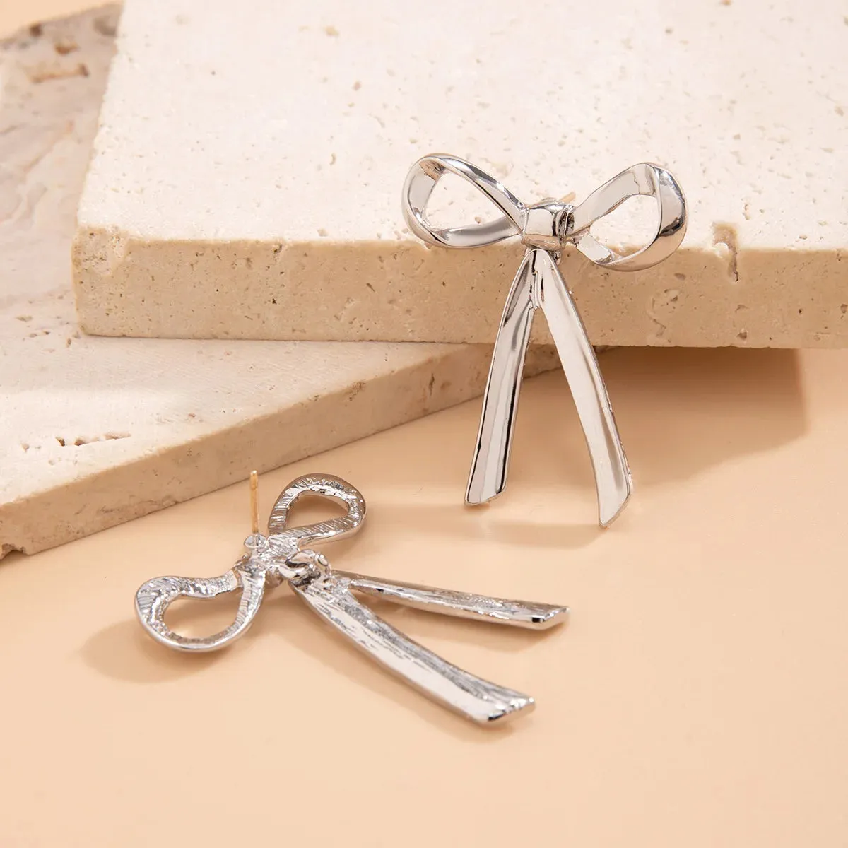 TEEK - Cute Plated Bowknot Earrings