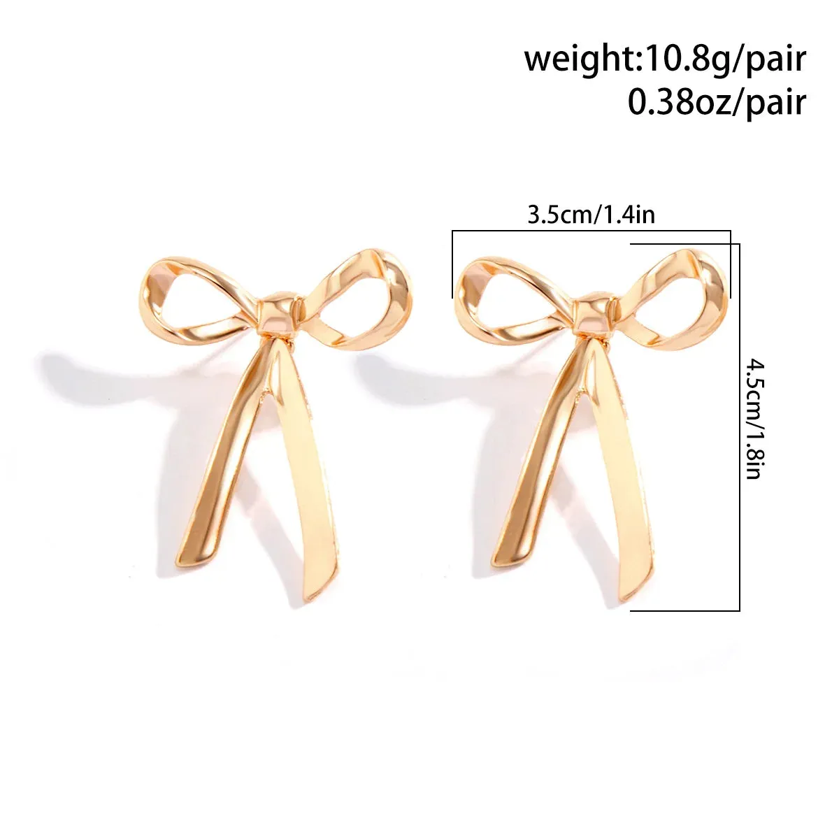 TEEK - Cute Plated Bowknot Earrings