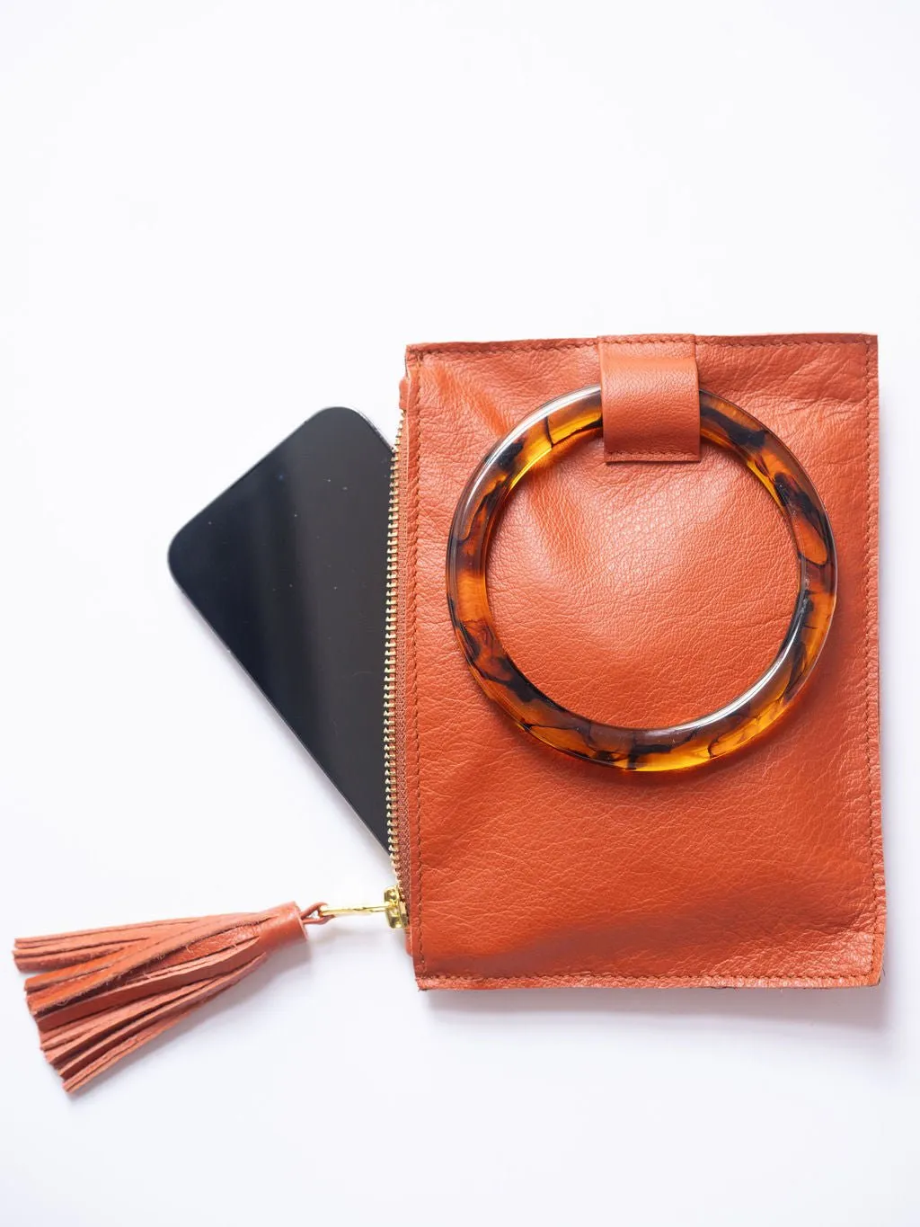 The Acrylic Ring Wristlet | Red