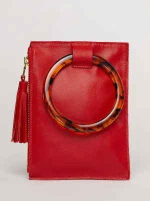 The Acrylic Ring Wristlet | Red
