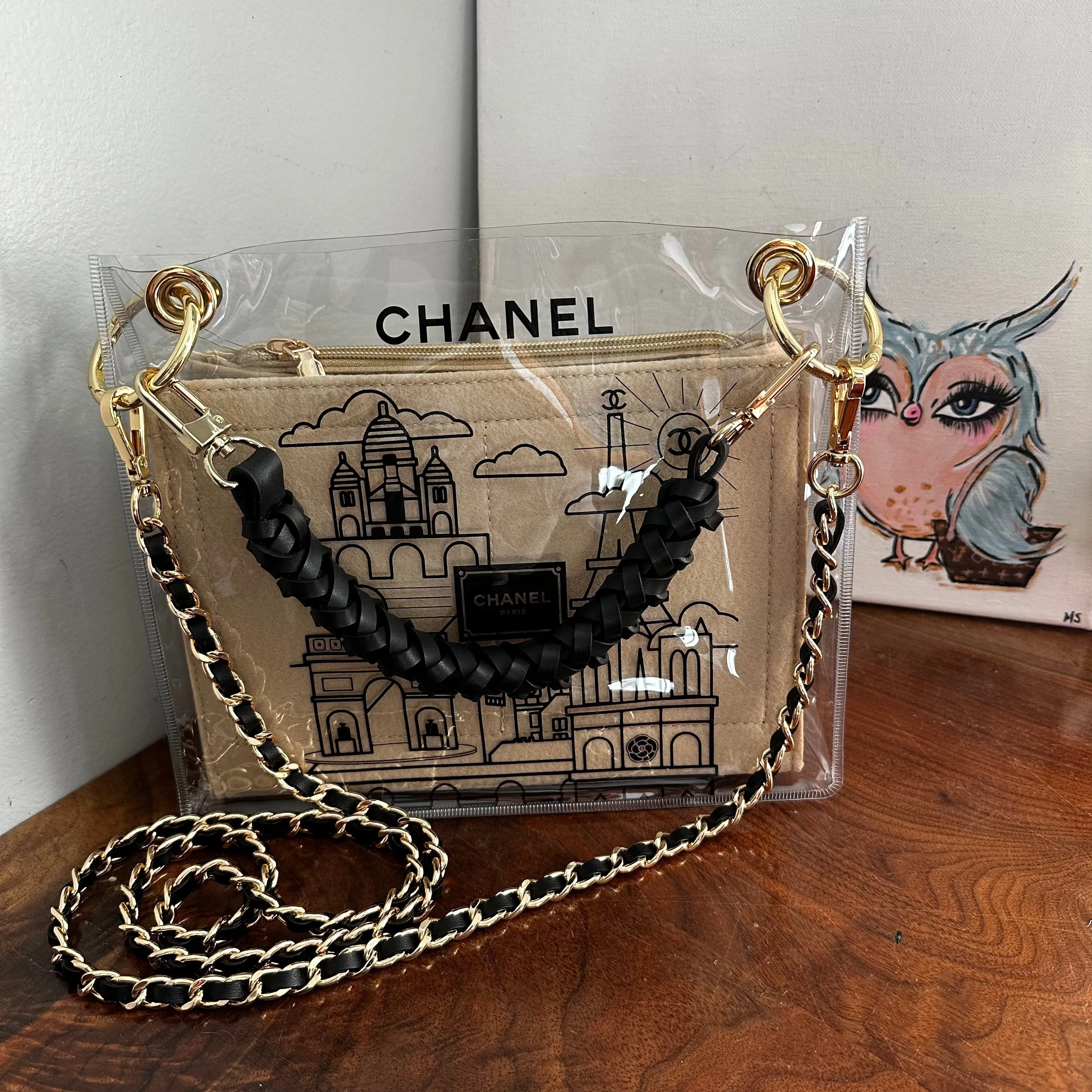 The Clear Swan -trendy Inspired  Chanel Crossbody/handbag