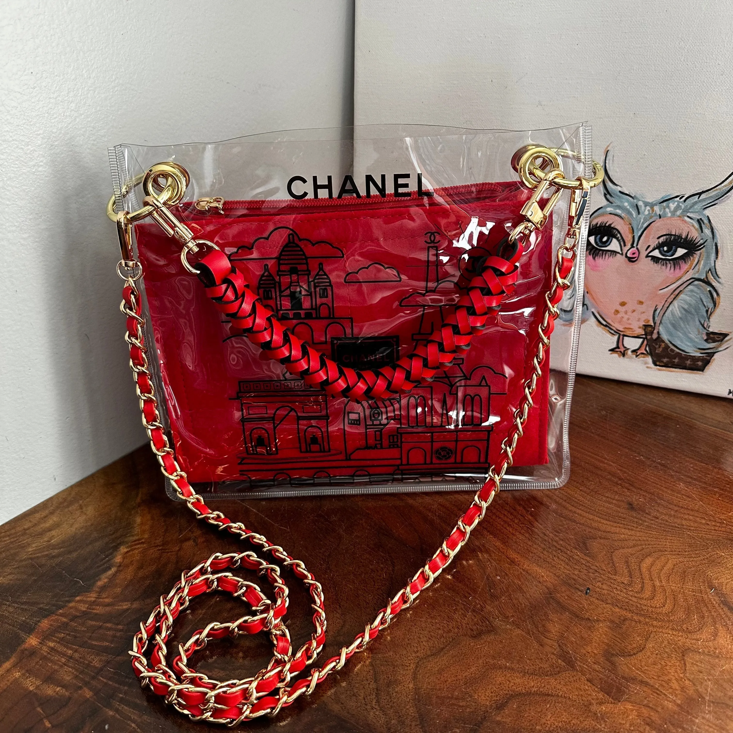The Clear Swan -trendy Inspired  Chanel Crossbody/handbag