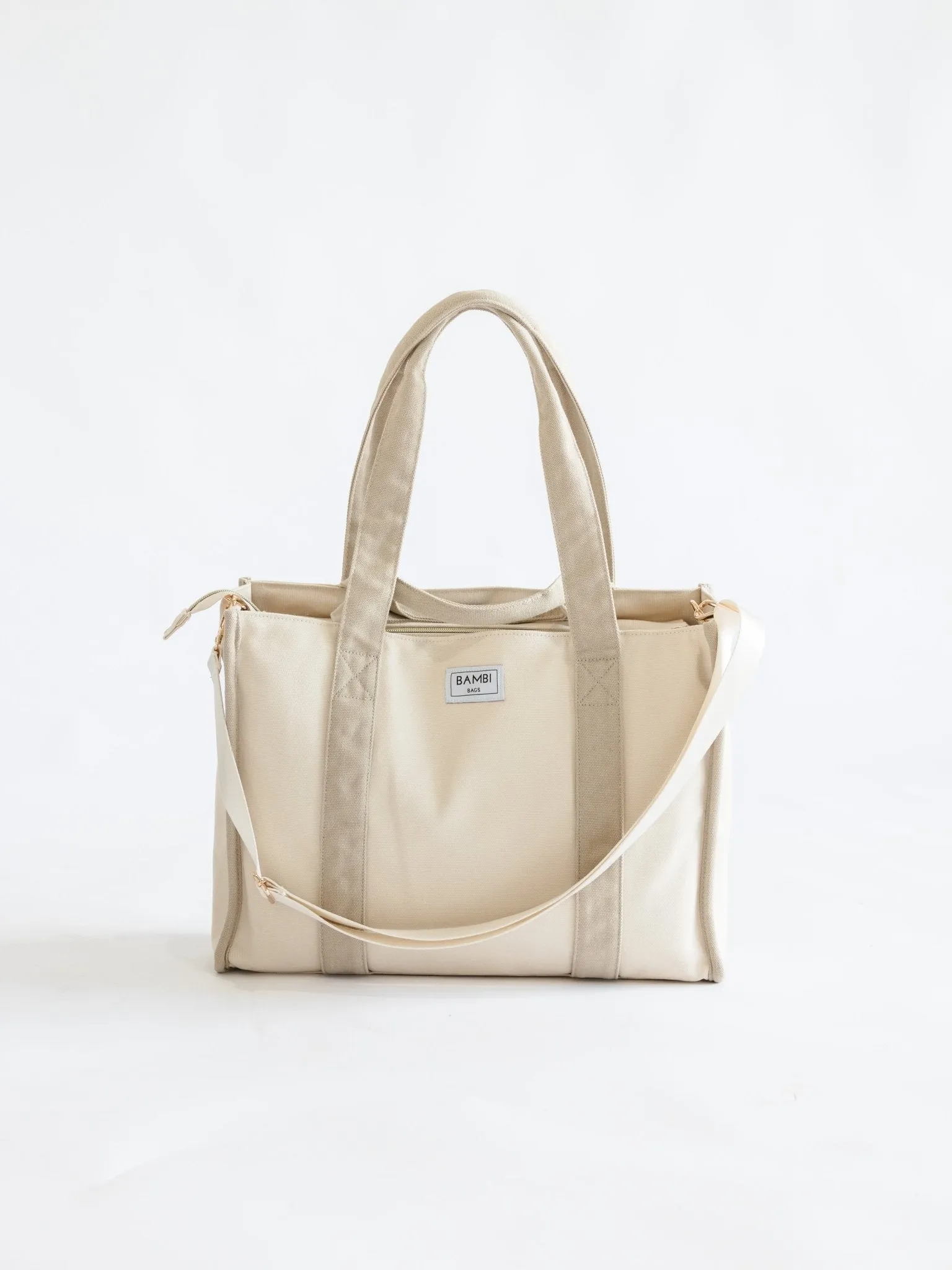 The Everyday Bambi Bag Natural/Taupe with insert
