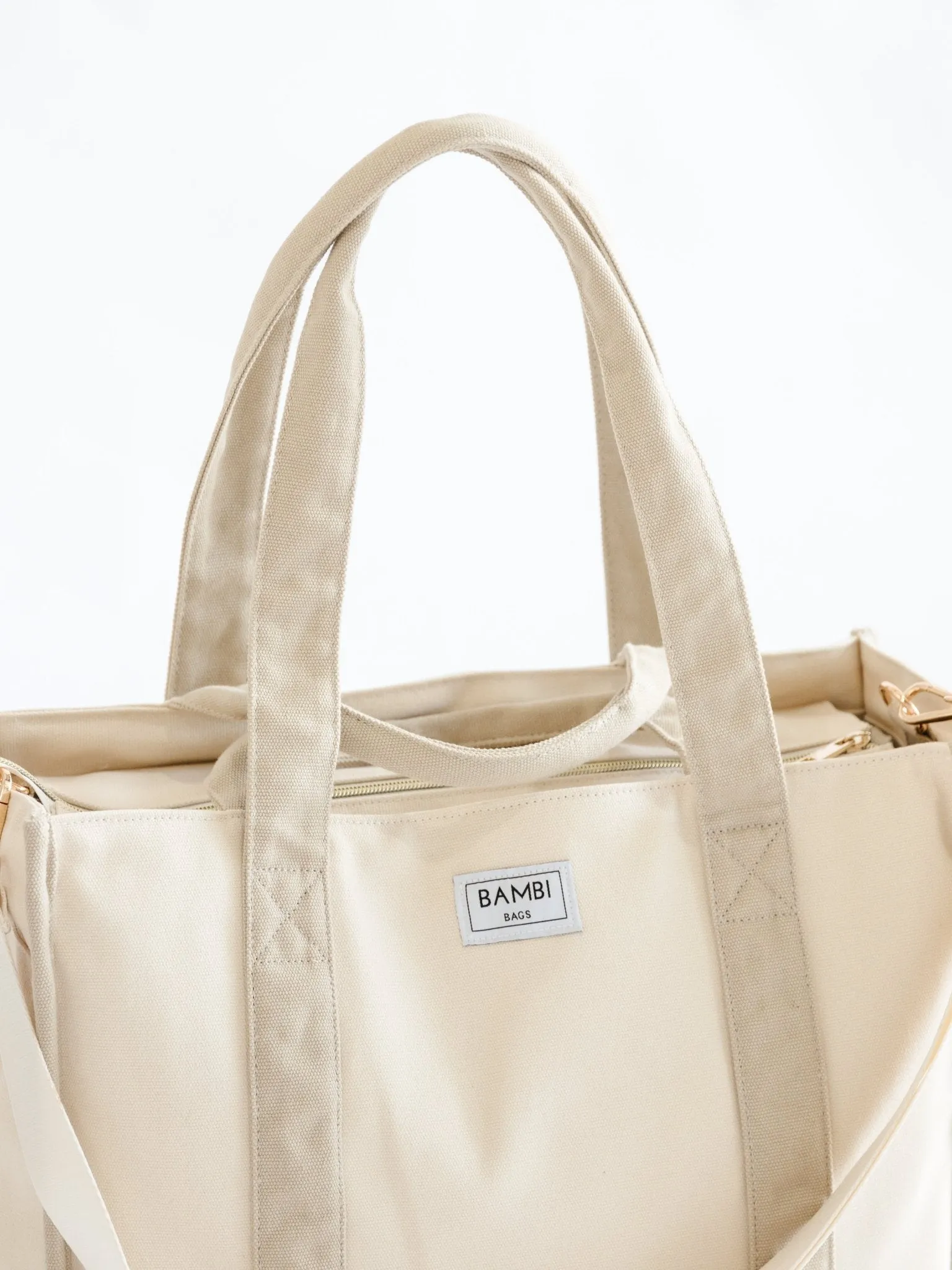 The Everyday Bambi Bag Natural/Taupe with insert