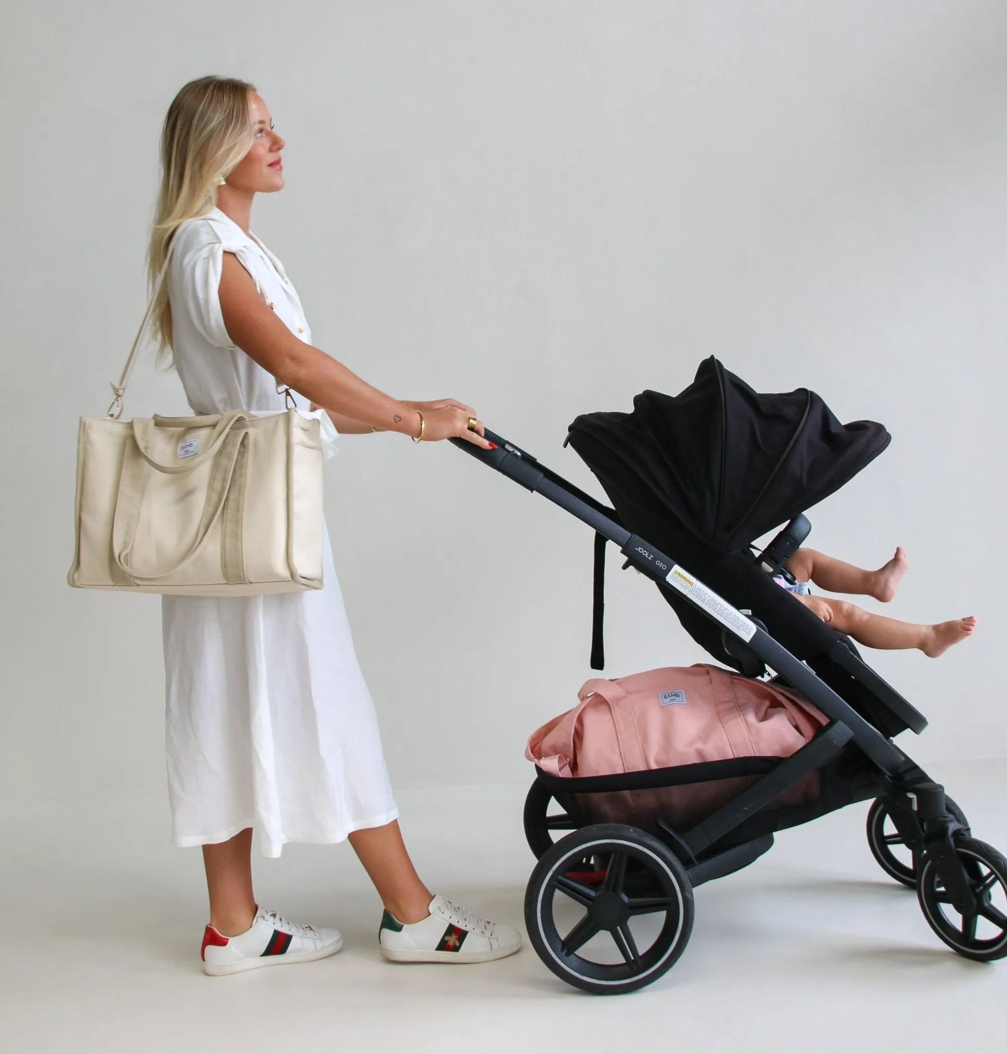 The Everyday Bambi Bag Natural/Taupe with insert