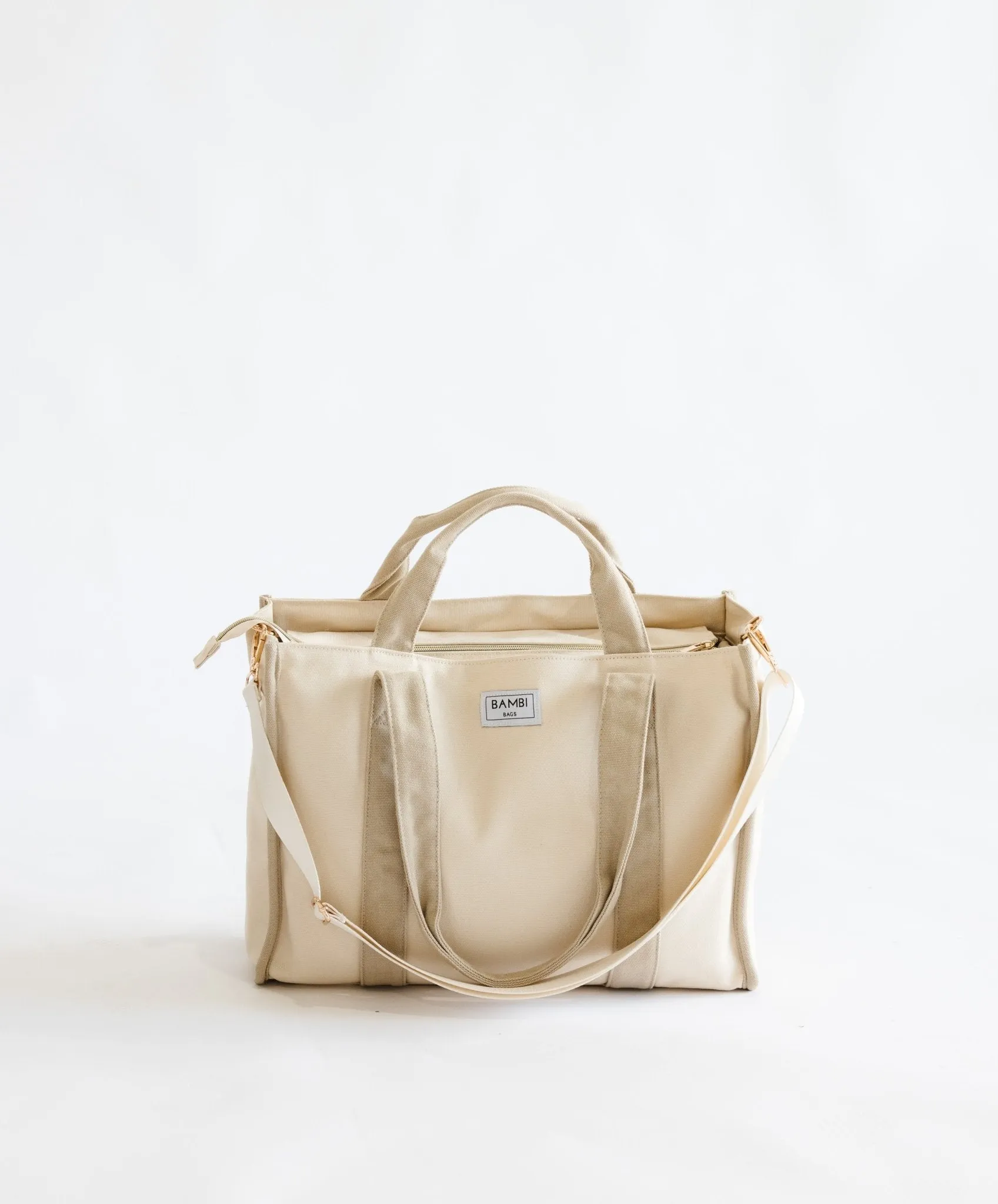 The Everyday Bambi Bag Natural/Taupe with insert
