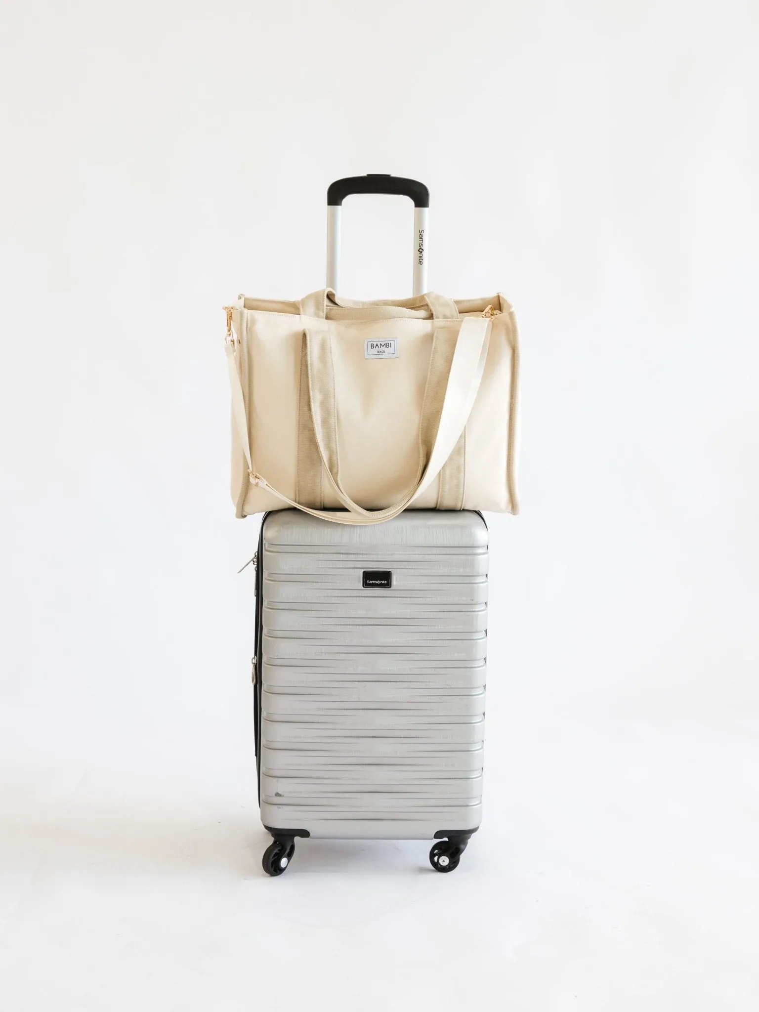 The Everyday Bambi Bag Natural/Taupe with insert