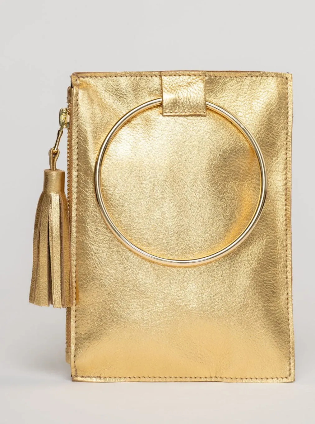 The Metal Ring Wristlet | Gold