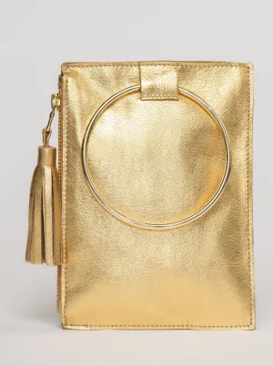 The Metal Ring Wristlet | Gold