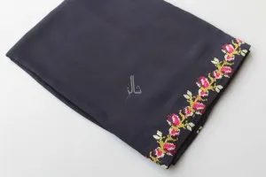 The Stylish Embroidered Elegance - Navy