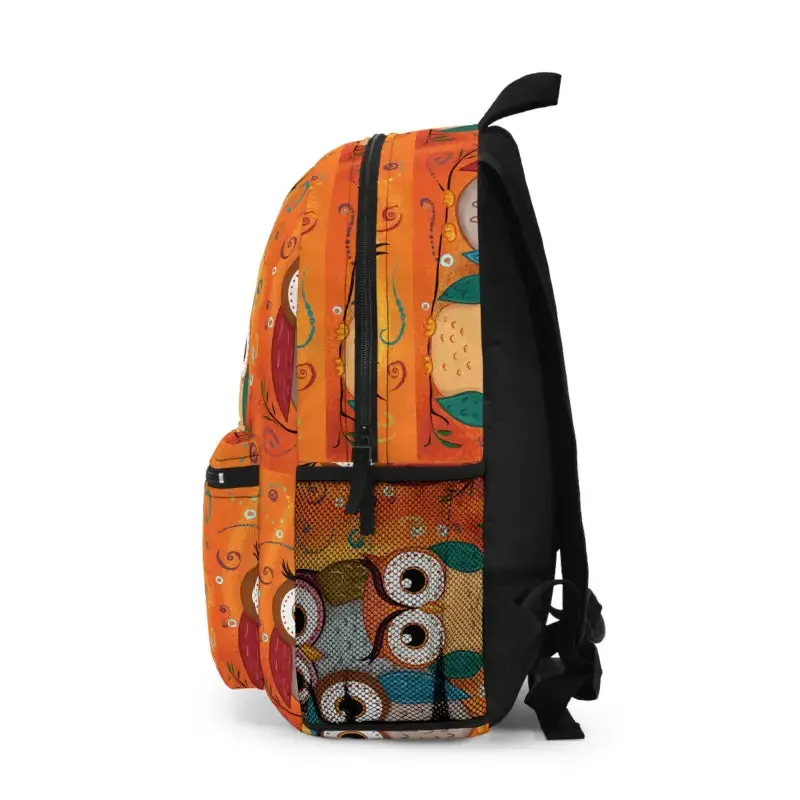 Three Cute Owls Backpack with Adjustable Straps