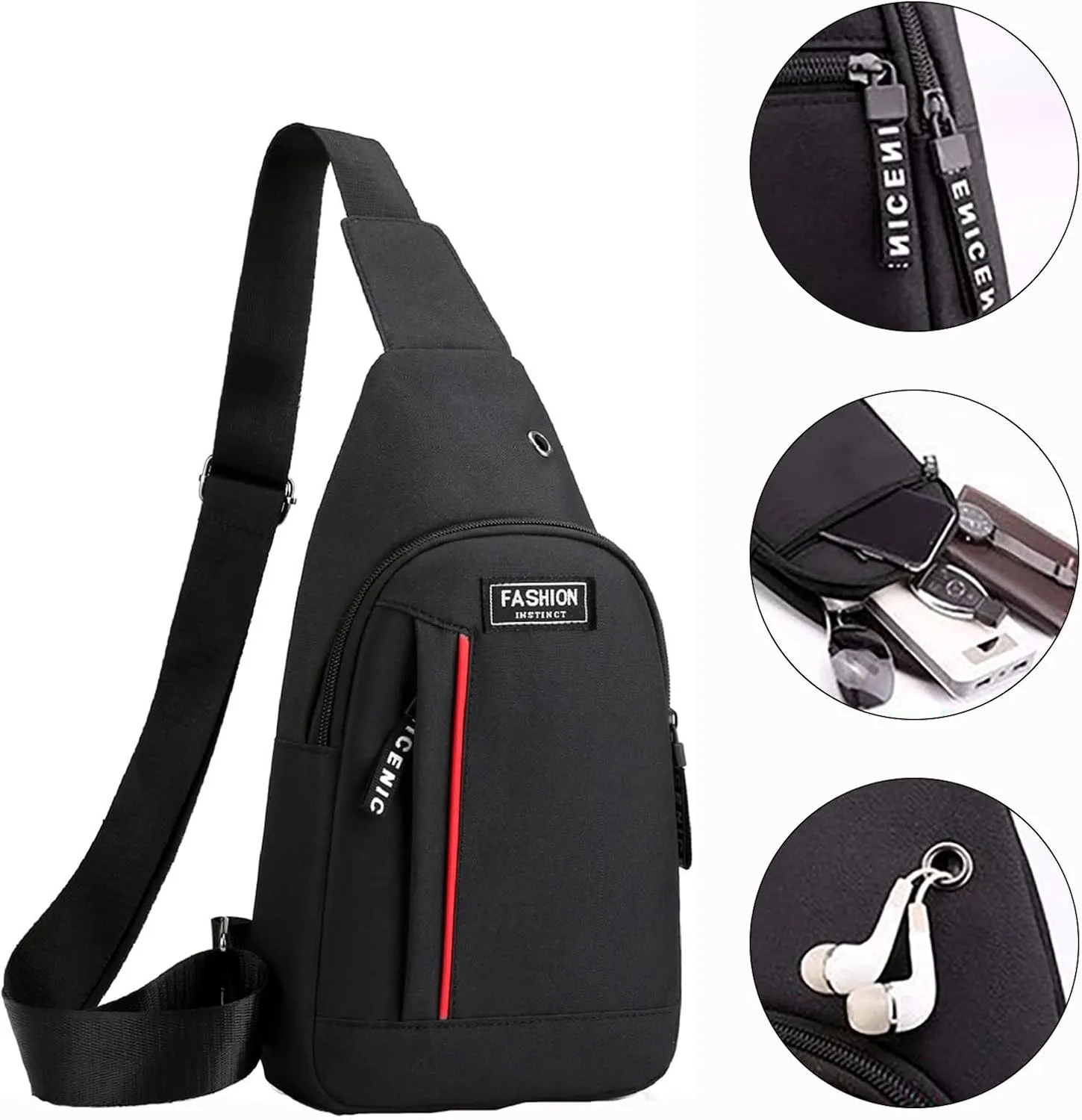Tote Bag For Women And Men Chest Bag Sling Bag Small Crossbody Pu Leather Satchel Daypack Fashion Shoulder Strap Bags