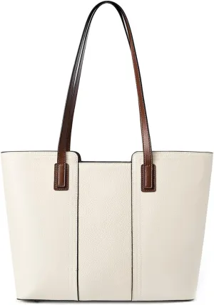 Tote Bag for Women Genuine Leather Shoulder Bags Top Handle Handbag for Travel Shopping Carry Multipurpose