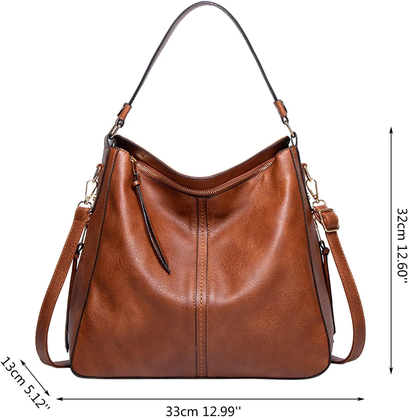 Tote Bag For Women Work Retro Soft Leather Large Crossbody Bag Shoulder Handbags For Her Friends Travel College