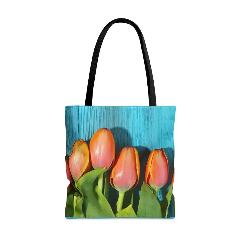 Tough and Cozy Tulips Tote Bag for Everyday Style