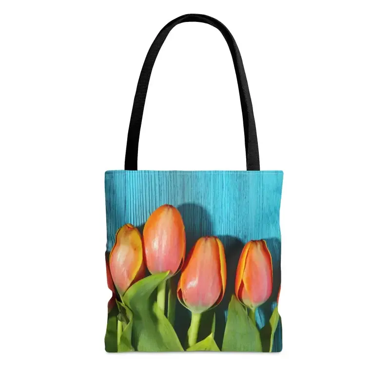Tough and Cozy Tulips Tote Bag for Everyday Style