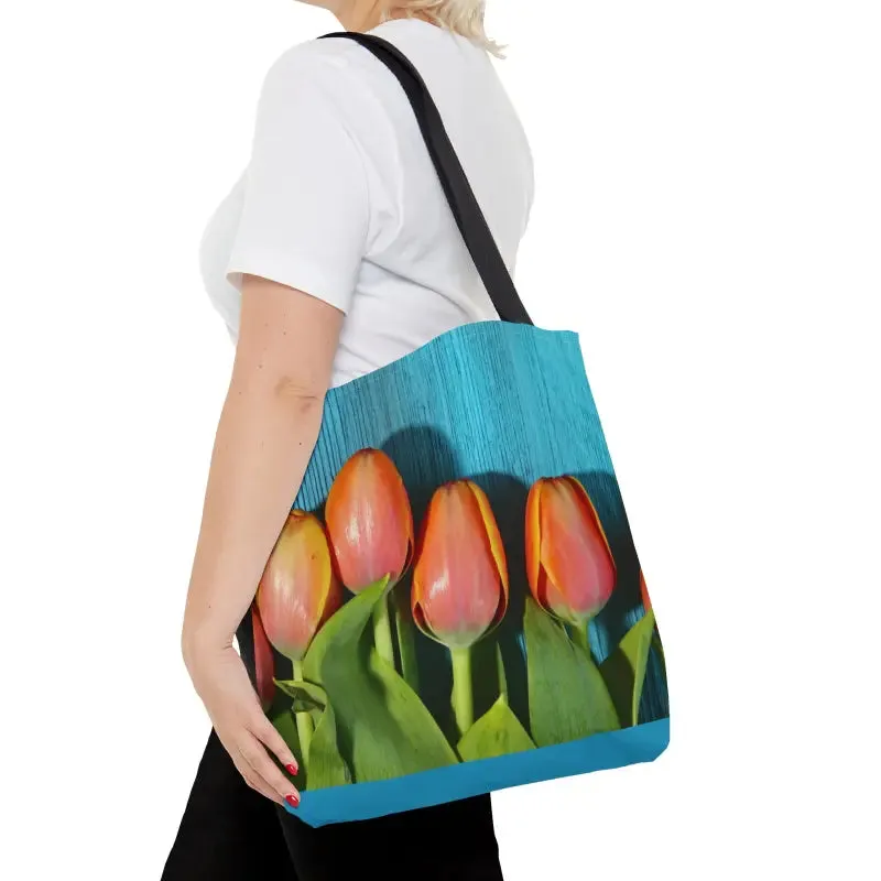 Tough and Cozy Tulips Tote Bag for Everyday Style