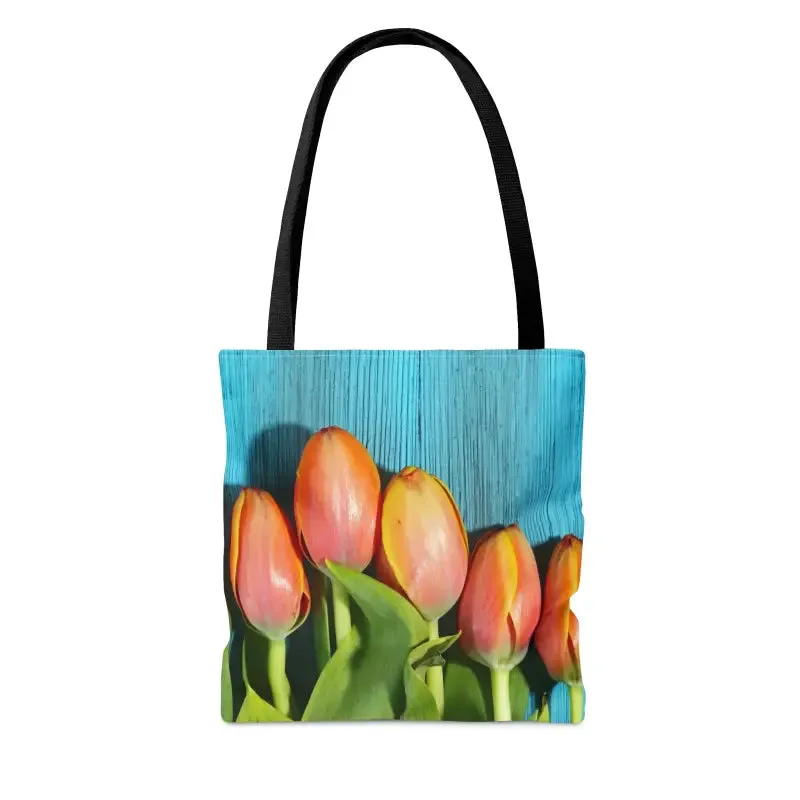 Tough and Cozy Tulips Tote Bag for Everyday Style