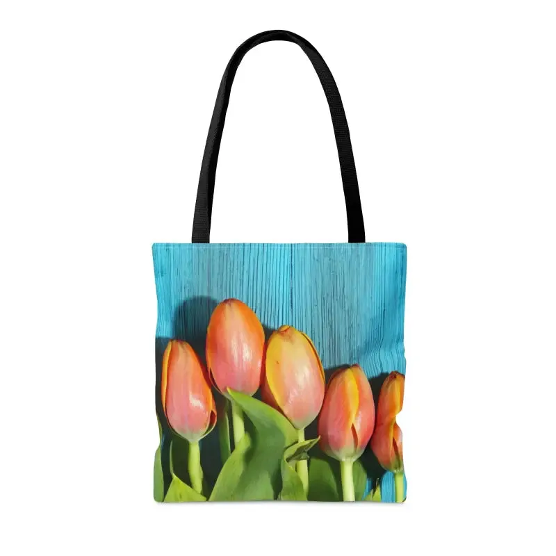 Tough and Cozy Tulips Tote Bag for Everyday Style