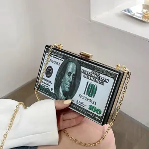 Transparent Acrylic Dollar Design Bag