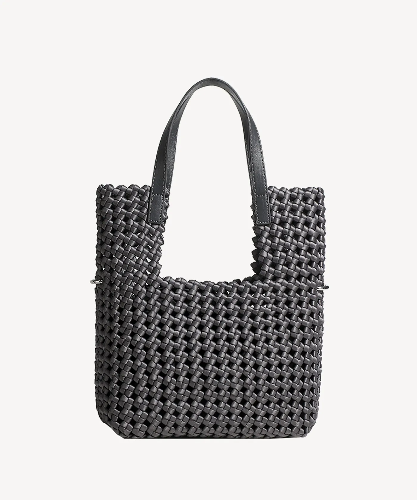 Trendy 2 PCs Set Woven Small Handle Bag