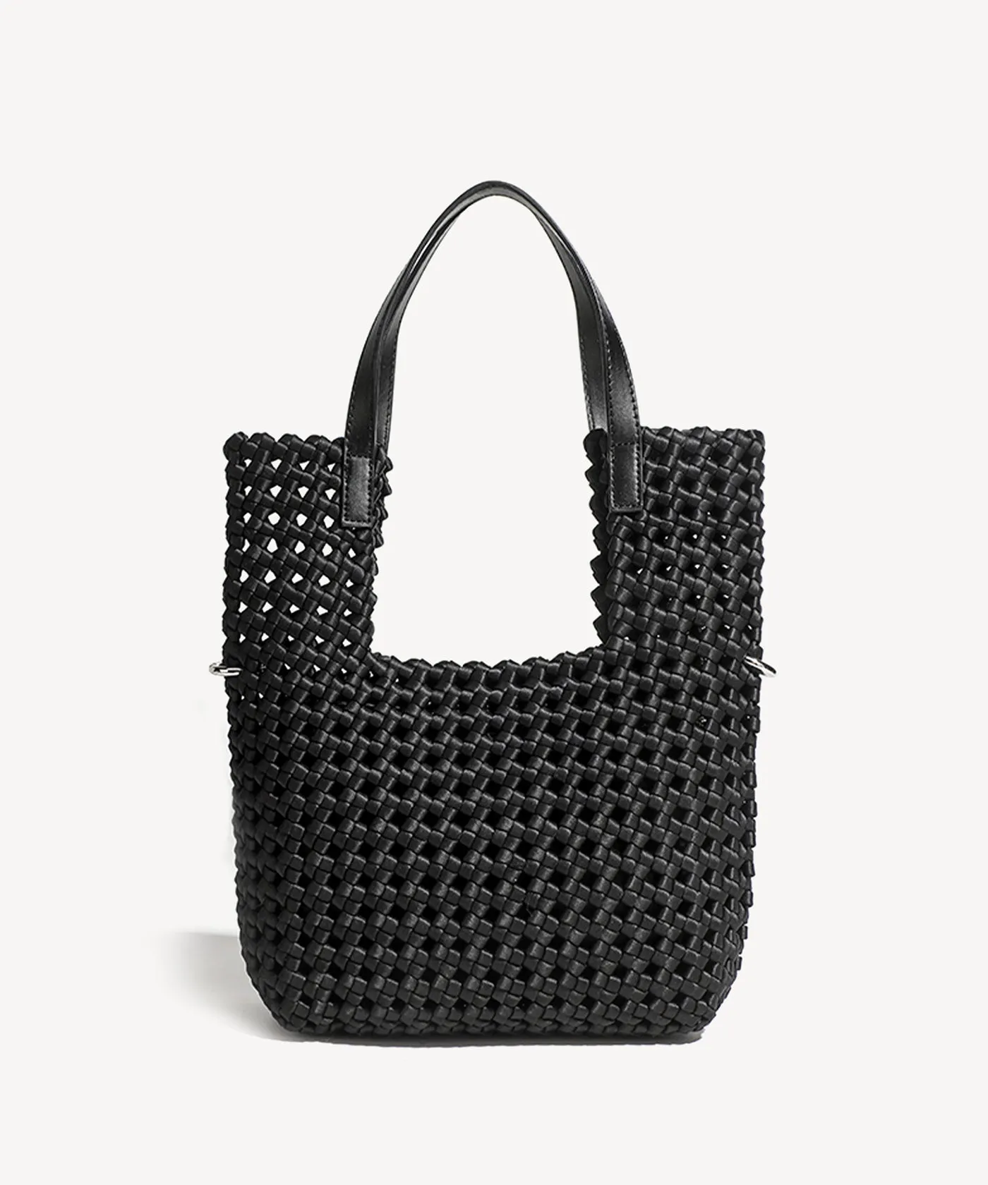 Trendy 2 PCs Set Woven Small Handle Bag