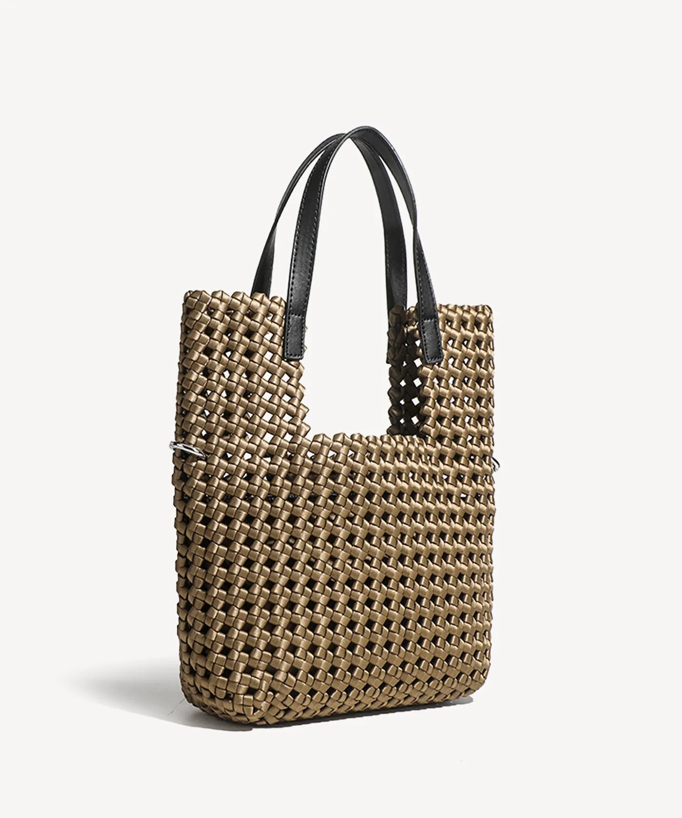 Trendy 2 PCs Set Woven Small Handle Bag