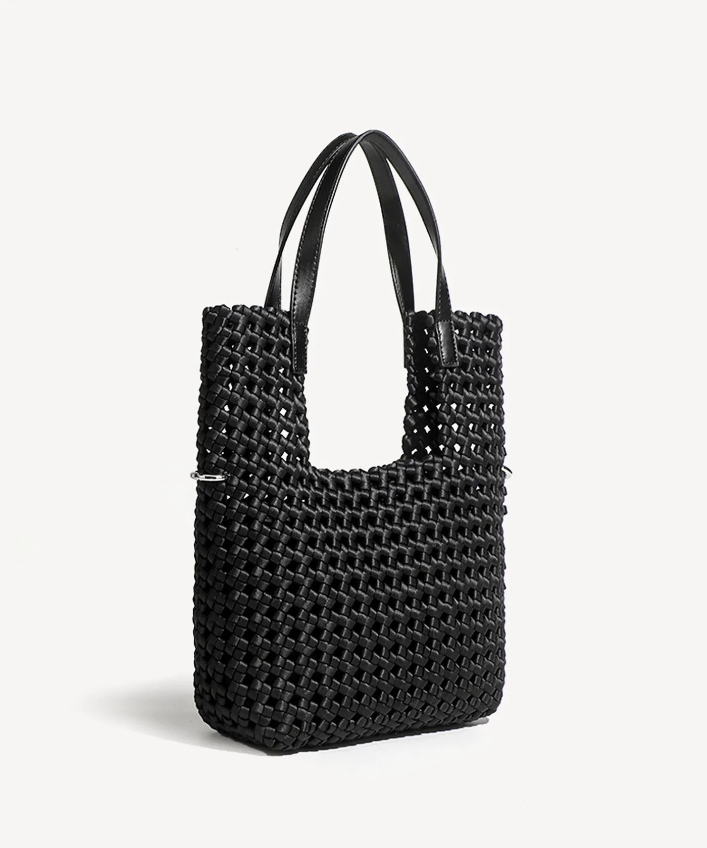Trendy 2 PCs Set Woven Small Handle Bag