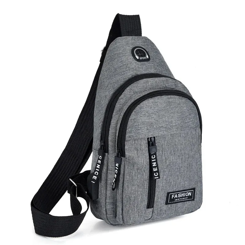 Trendy & Stylish Men’s Casual Oxford Chest Bag | Waterproof, Multifunctional Shoulder Messenger Bag – Easy Gift for Him