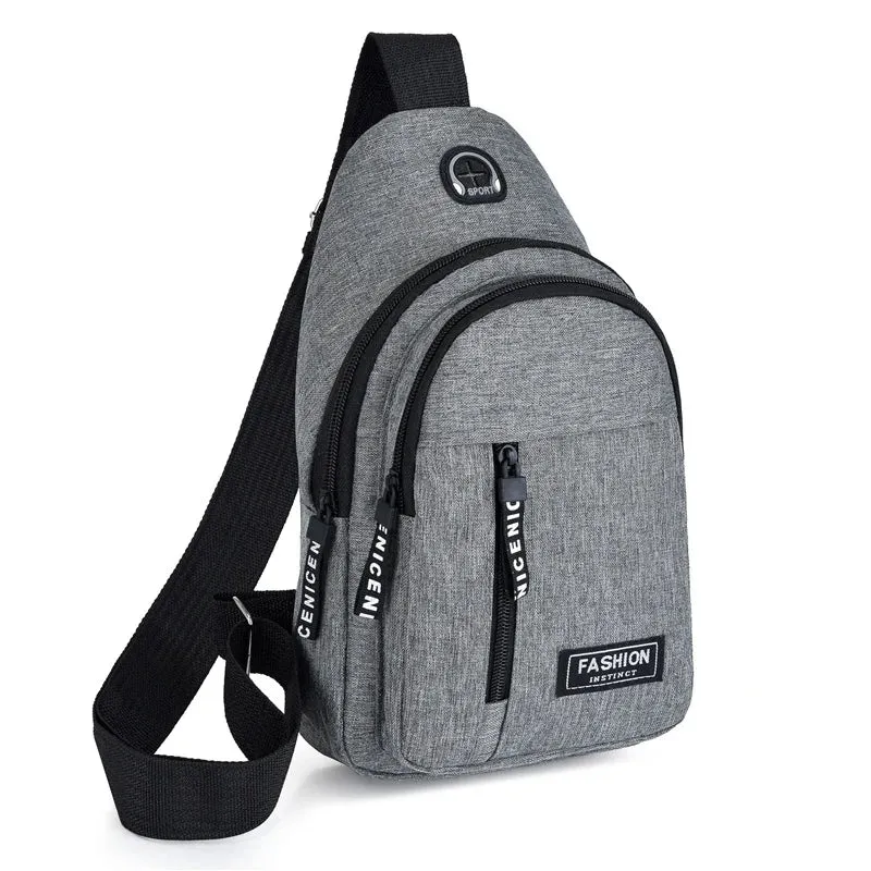Trendy & Stylish Men’s Casual Oxford Chest Bag | Waterproof, Multifunctional Shoulder Messenger Bag – Easy Gift for Him
