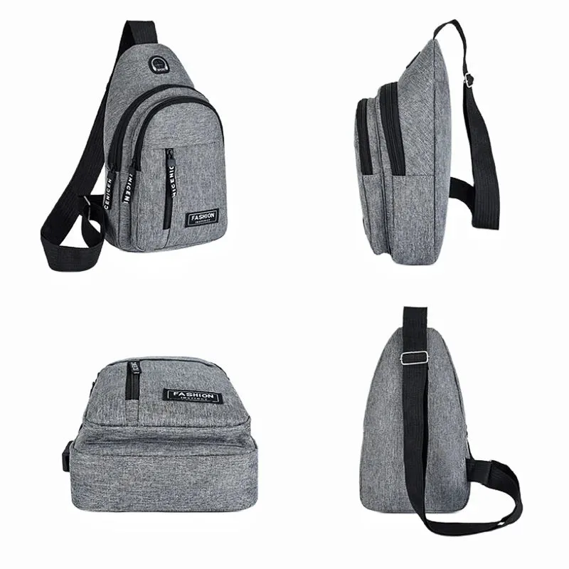Trendy & Stylish Men’s Casual Oxford Chest Bag | Waterproof, Multifunctional Shoulder Messenger Bag – Easy Gift for Him