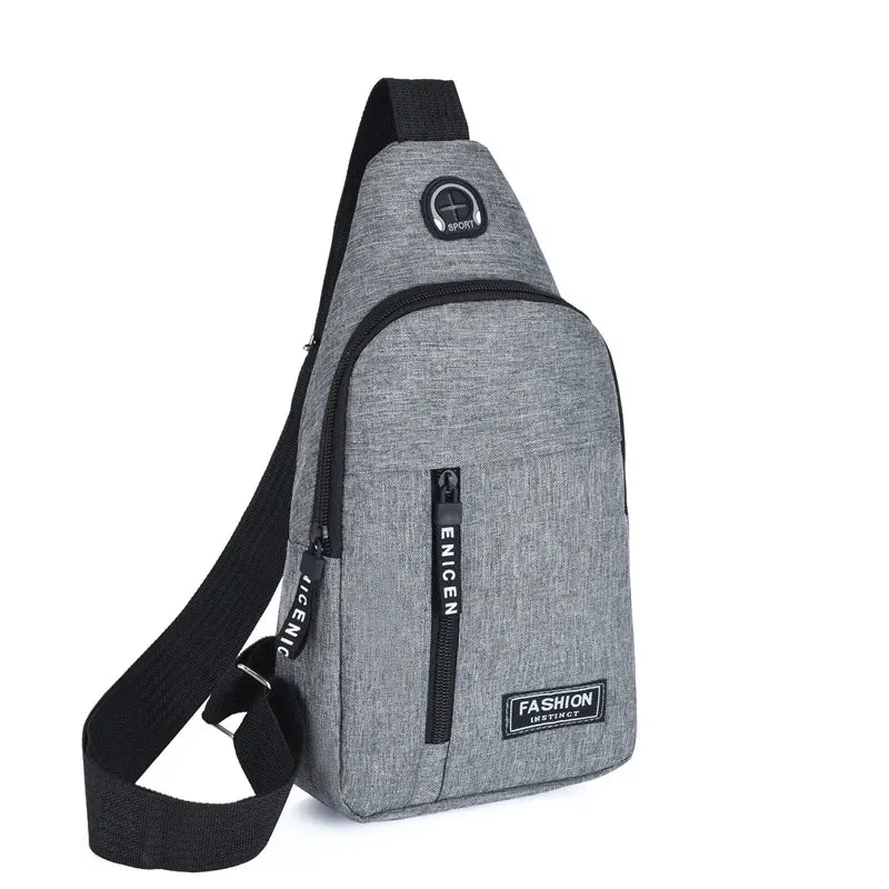 Trendy & Stylish Men’s Casual Oxford Chest Bag | Waterproof, Multifunctional Shoulder Messenger Bag – Easy Gift for Him