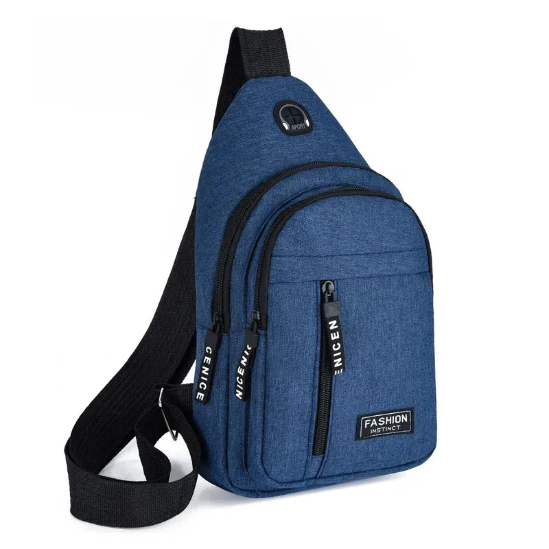 Trendy & Stylish Men’s Casual Oxford Chest Bag | Waterproof, Multifunctional Shoulder Messenger Bag – Easy Gift for Him