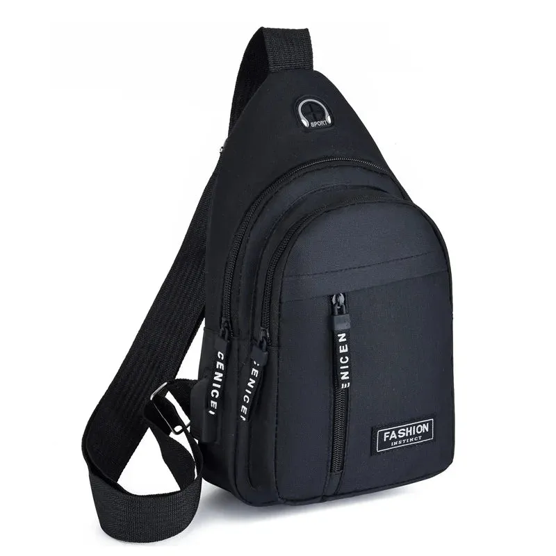 Trendy & Stylish Men’s Casual Oxford Chest Bag | Waterproof, Multifunctional Shoulder Messenger Bag – Easy Gift for Him