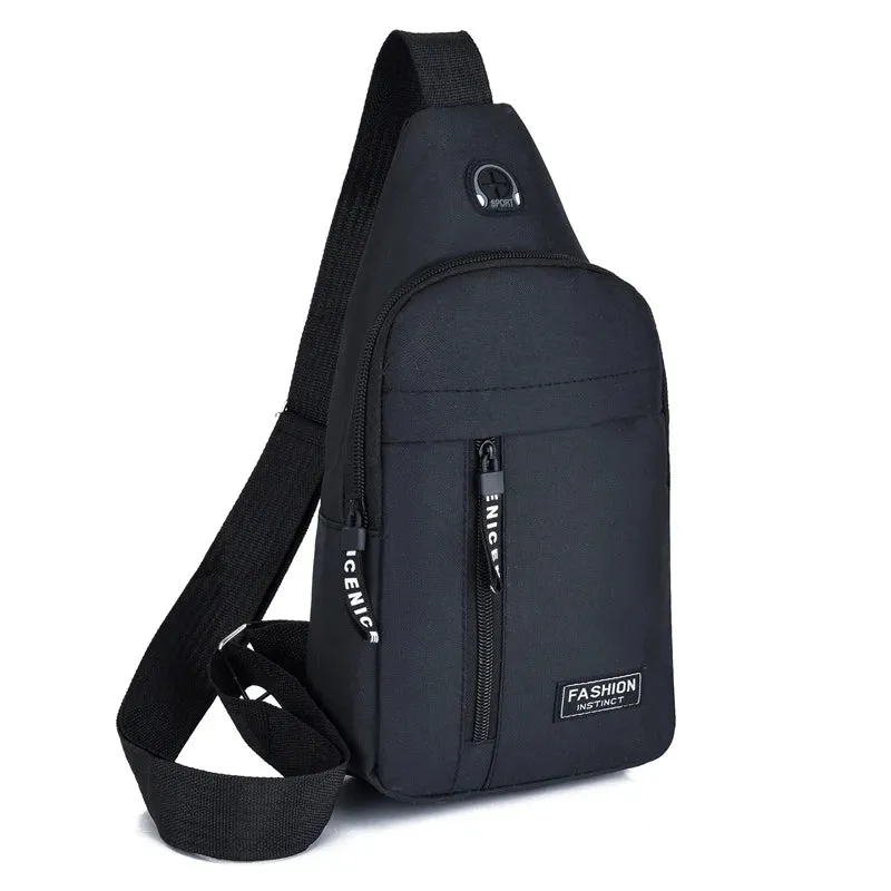 Trendy & Stylish Men’s Casual Oxford Chest Bag | Waterproof, Multifunctional Shoulder Messenger Bag – Easy Gift for Him