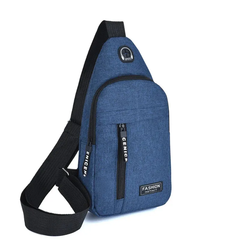 Trendy & Stylish Men’s Casual Oxford Chest Bag | Waterproof, Multifunctional Shoulder Messenger Bag – Easy Gift for Him