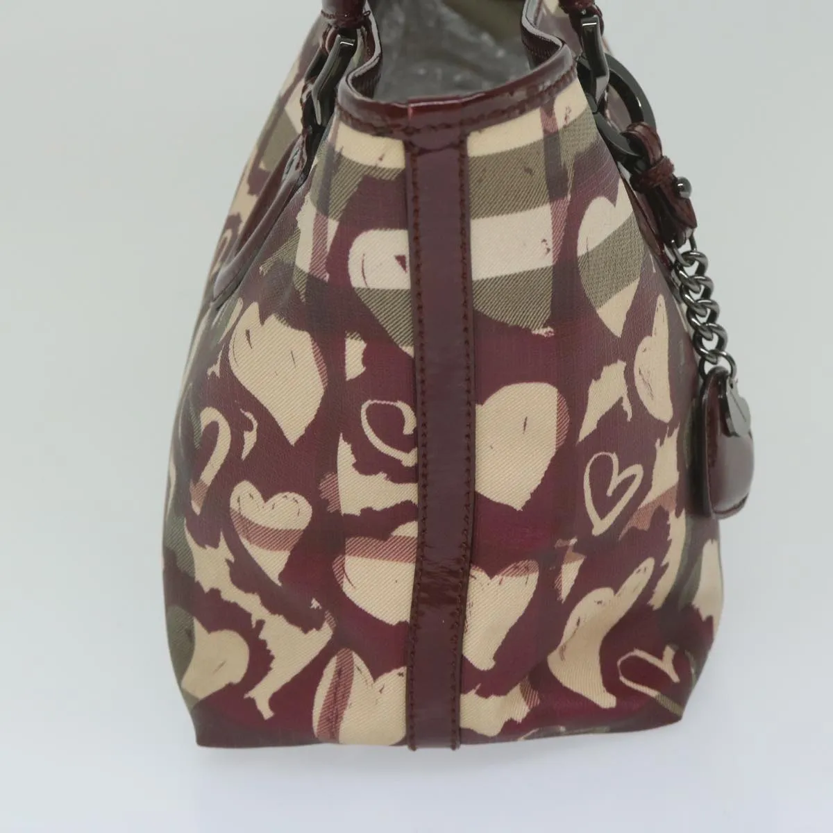 Trendy Inspired Burberry Nova Check Tote Bag Pvc Leather Red Auth Hk959