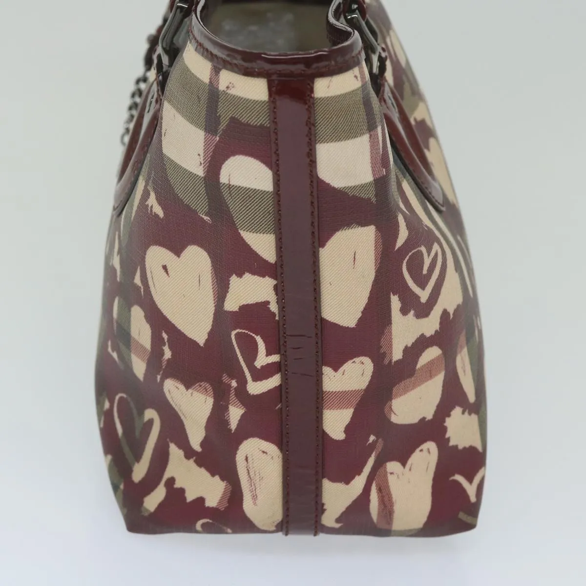 Trendy Inspired Burberry Nova Check Tote Bag Pvc Leather Red Auth Hk959