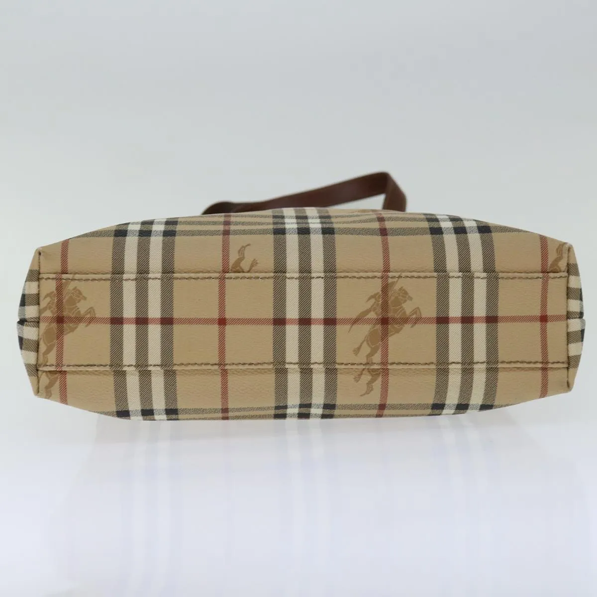 Trendy Inspired Burberryss Nova Check Tote Bag Pvc Beige Auth Yk11163