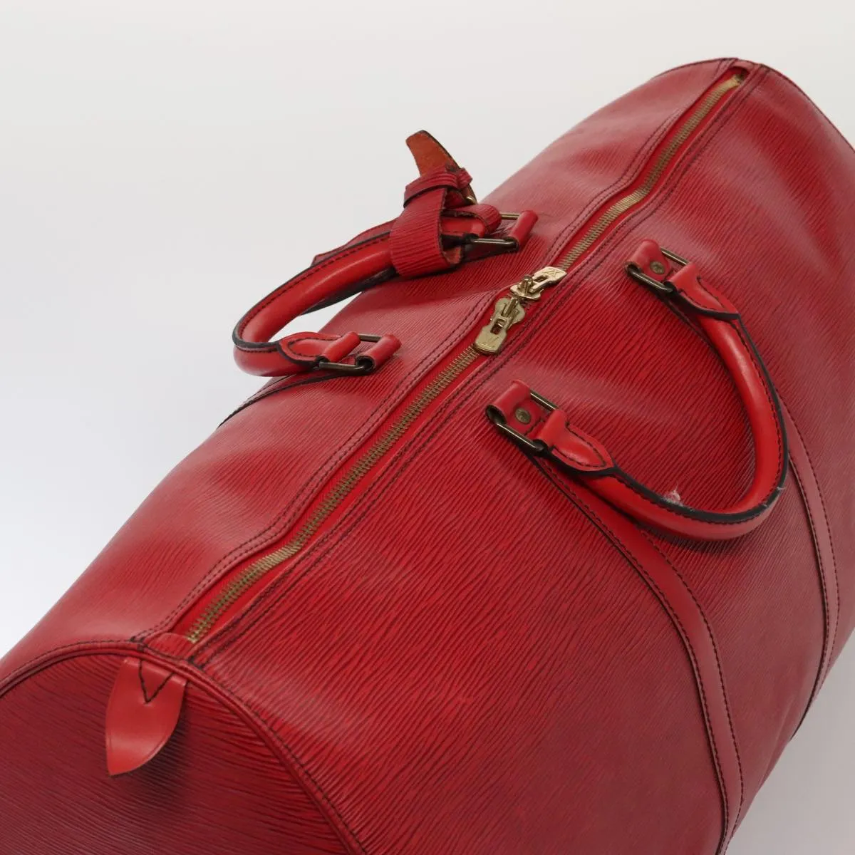 Trendy Inspired Louis Vuitton Epi Keepall 60 Boston Bag Red M42947 Lv Auth 88369
