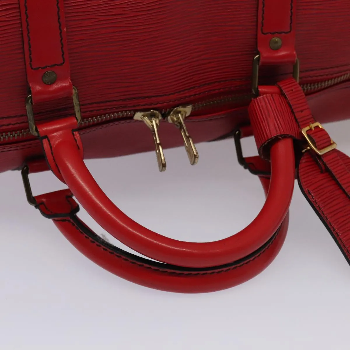 Trendy Inspired Louis Vuitton Epi Keepall 60 Boston Bag Red M42947 Lv Auth 88369