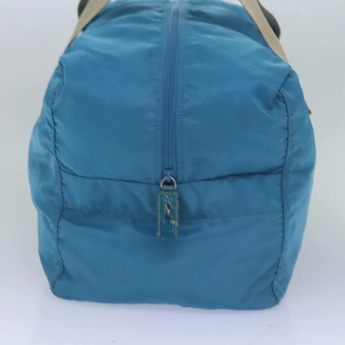 Trendy Inspired Prada Boston Bag Nylon Light Blue Auth 77639