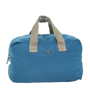 Trendy Inspired Prada Boston Bag Nylon Light Blue Auth 77639