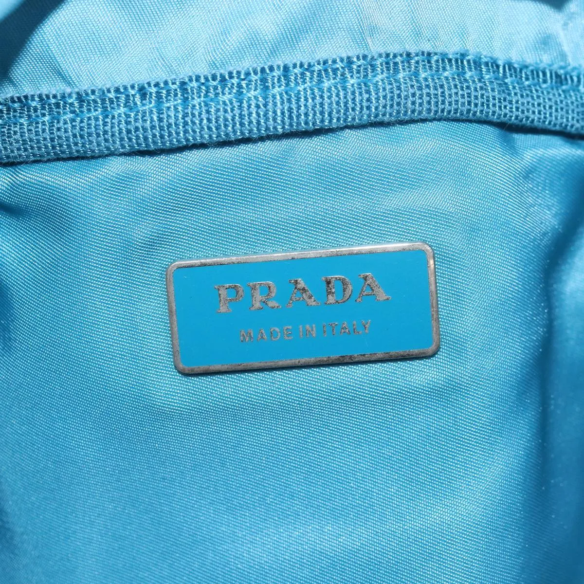 Trendy Inspired Prada Boston Bag Nylon Light Blue Auth 77639