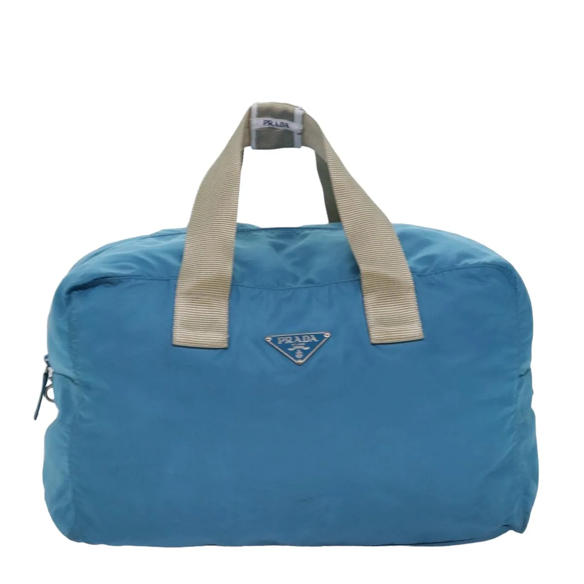 Trendy Inspired Prada Boston Bag Nylon Light Blue Auth 77639