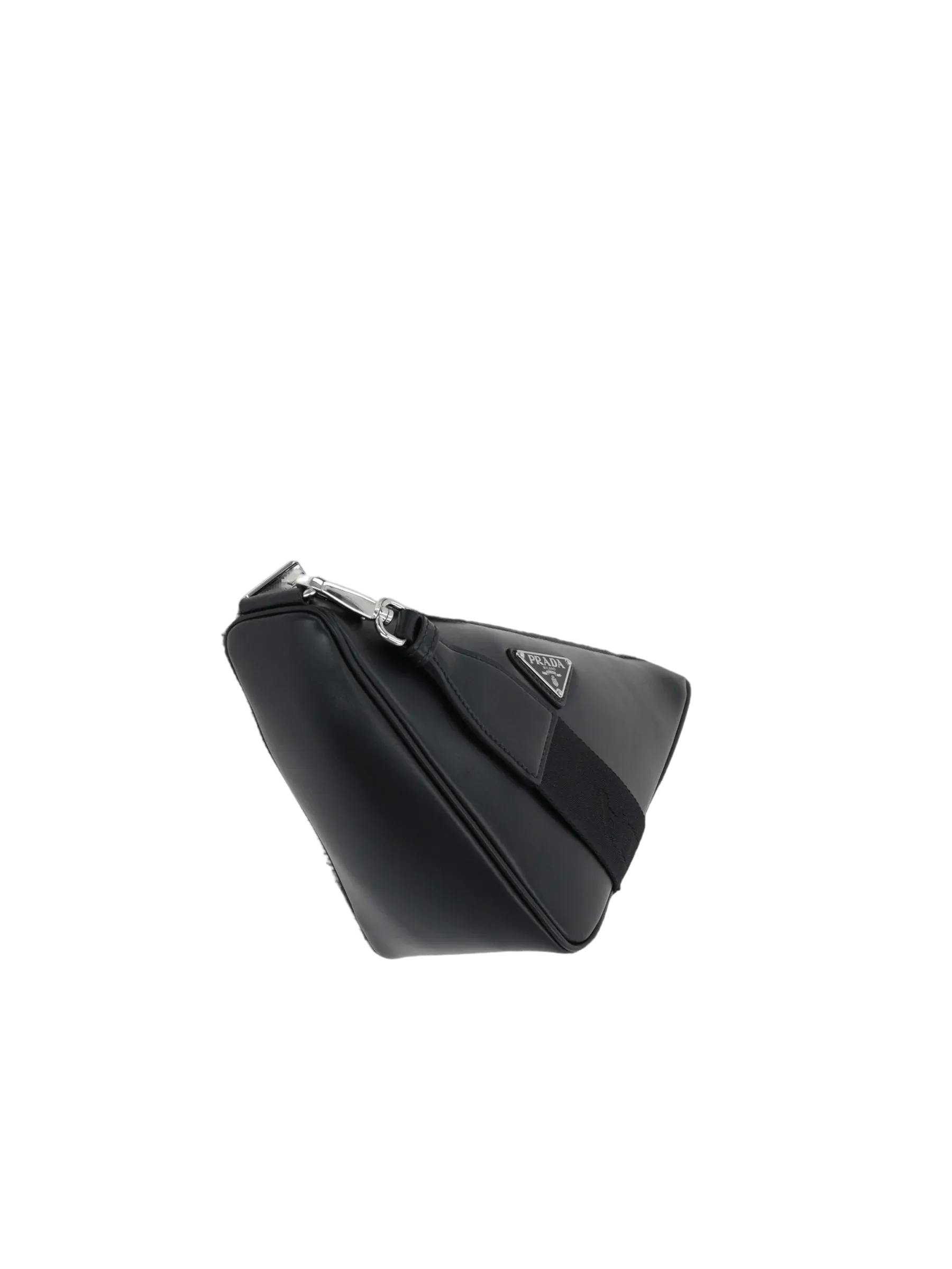 Triangle Smooth Leather Crossbody Bag