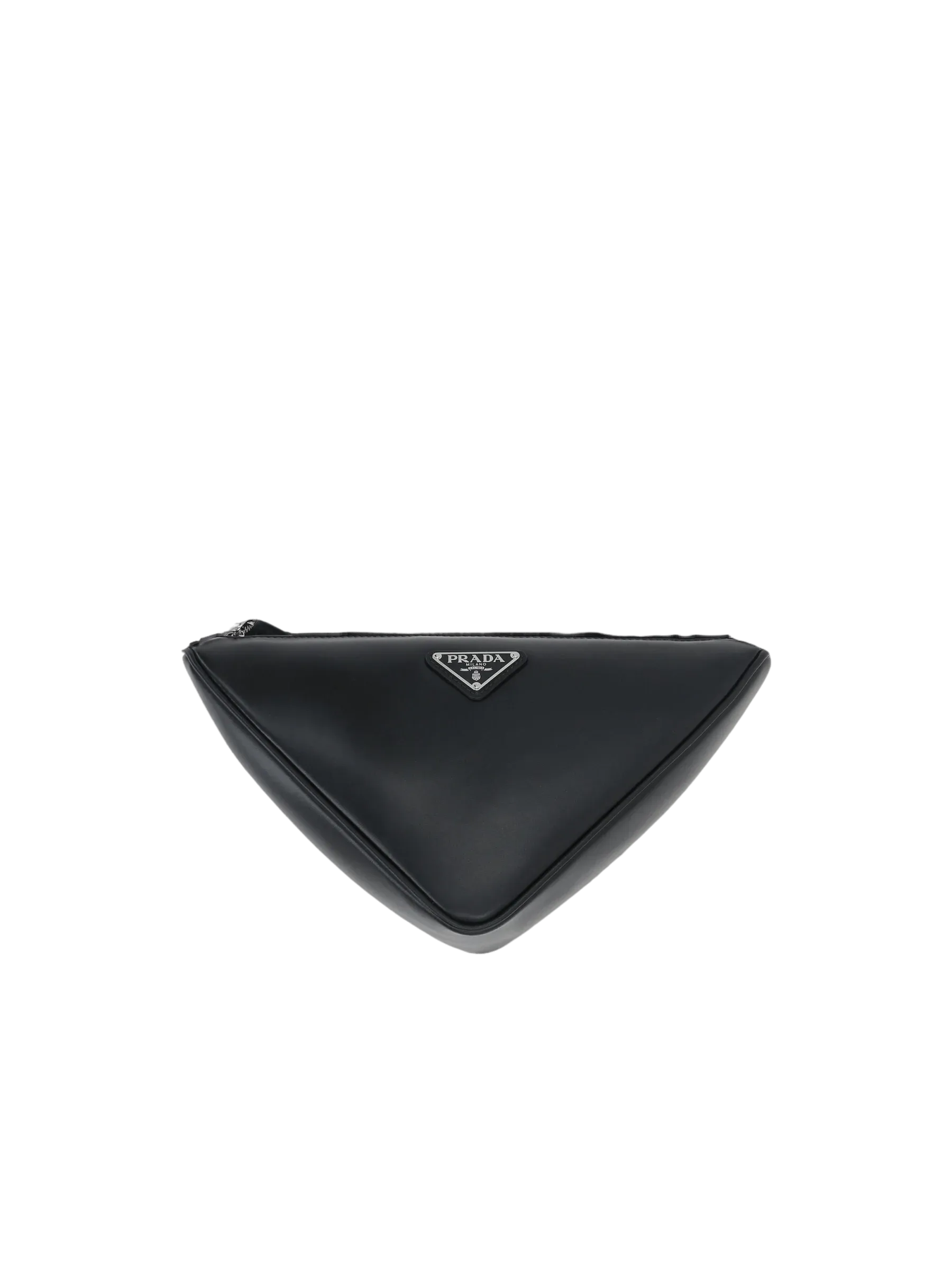 Triangle Smooth Leather Crossbody Bag