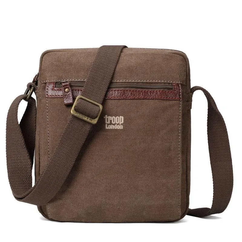 Troop London TRP0218 Classic Across Body Bag in Brown